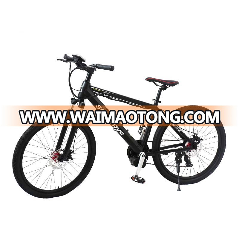 Alloy frame hidden battery 26'' 27.5'' 29'' mountain electric bike motor mid drive